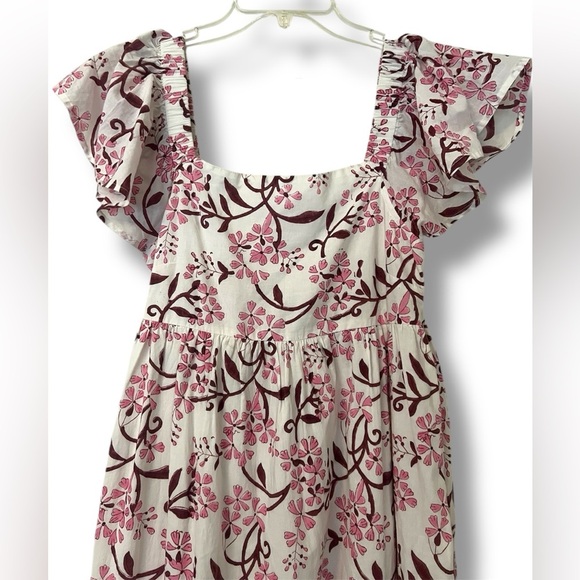 Floral Maxi Dress in Pink and White - Picture 2 of 6